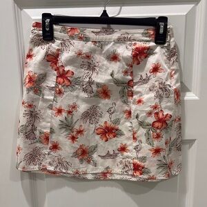Forever 21 Red and Orange Mini Skirt Casual Resort Wear
